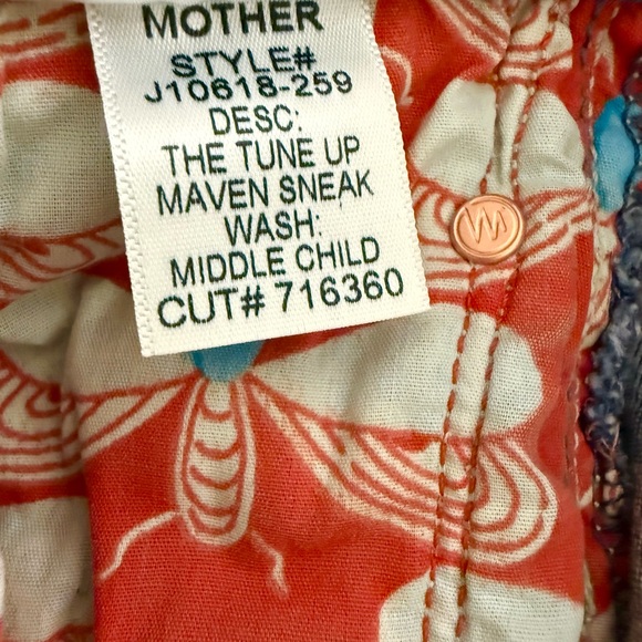 BRAND NEW MOTHER X LA DoubleJ The Tune Up Maven Sneak Jean in Middle Child Sz 26 - Picture 13 of 17